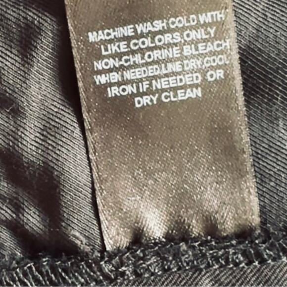 WHBM Jacket Black Zipper Front Ruffled Neck 3/4 Sleeve Utility Jacket Size 14 - Picture 11 of 12